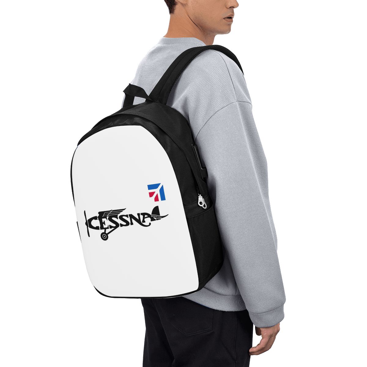 Women Bags Laptop - กระเป๋าเป้สะพายหลังโลโก้เซสนากระเป๋าใส่โน๊ตบุ๊คสำหรับเดินทางคอมพิวเตอร์กระเป๋านักเรียนวิทยาลัยกระเป๋าใส่แล็ปท็อปกระเป๋าสะพายสำหรับผู้ชายผู้หญิง
