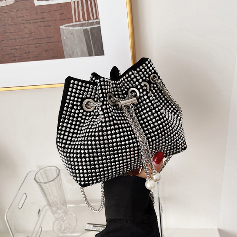 Women Bags Zara - ผู้หญิงหรูหรากระเป๋าใหม่คุณภาพสูง Horseshoe กระเป๋าประณีต PU Rivet เลื่อมออกแบบผู้หญิงหนึ่งไหล่กระเป๋าถือ