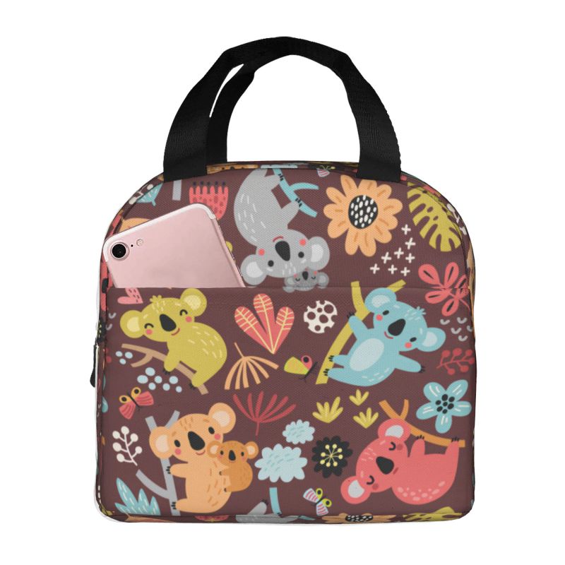 Women Bags In Australia - กระเป๋าใส่อาหารกลางวันแบบมีฉนวนกันความร้อนลายหมีโคอาล่าออสเตรเลียแบบกำหนดเองสำหรับผู้หญิง กล่องใส่อาหารกลางวันสำหรับโรงเรียน สำนักงาน กล่องเบนโตะสำหรับเก็บอาหารกลางแจ้ง