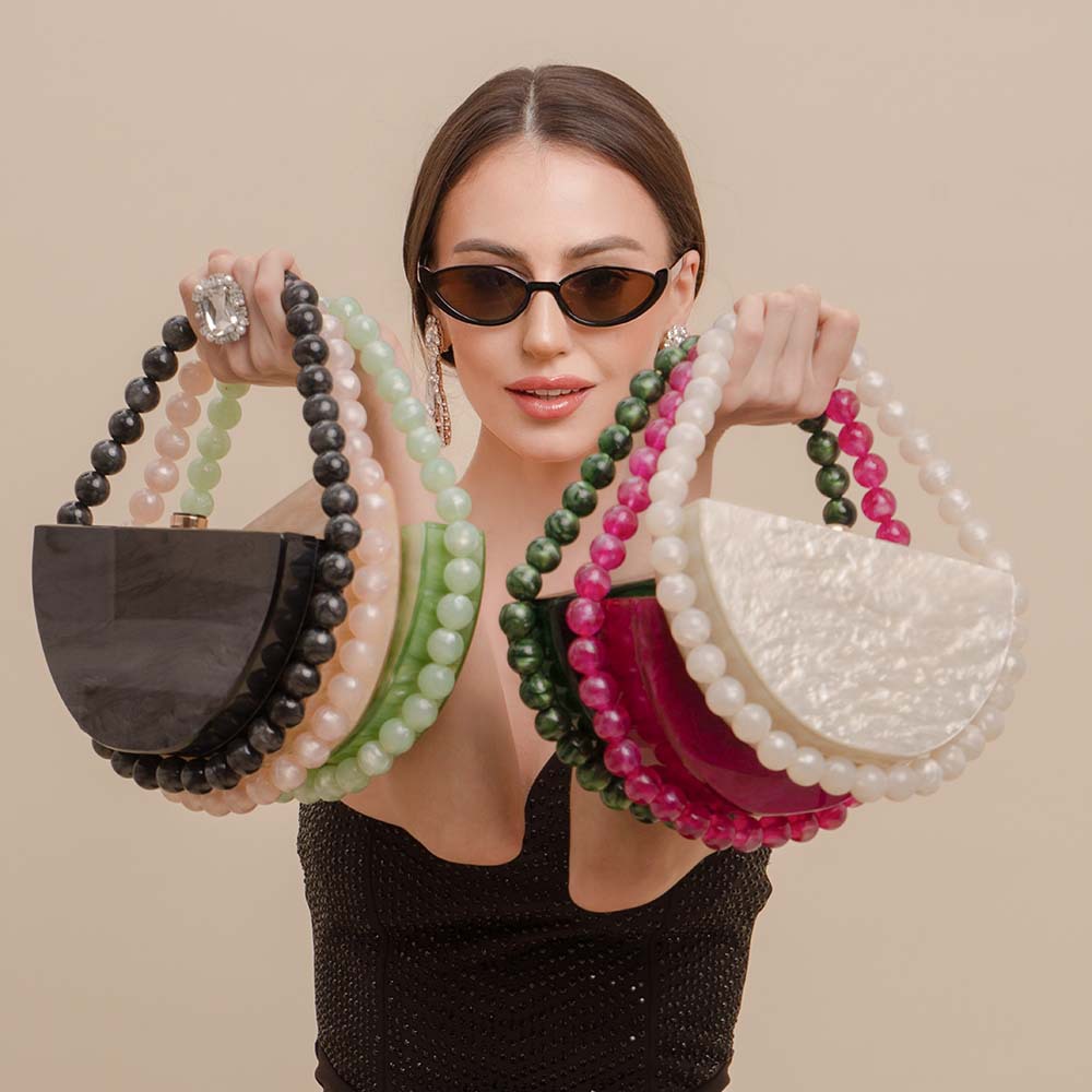 Tortoiseshell Bag Acrylic - New Pearl Retro Leopard พิมพ์อะคริลิคกระเป๋าผู้หญิง Tortoiseshell