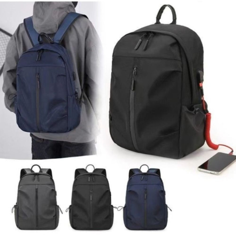 Women Bags Grey - กระเป๋าเป้สะพายหลังไนลอนคุณภาพสูงอเนกประสงค์สีเทาสีดำสีฟ้ากระเป๋าคอมพิวเตอร์ล้างทำความสะอาดได้ความจุขนาดใหญ่กระเป๋าเป้สะพายหลังนักเรียนโรงเรียนชายหญิง