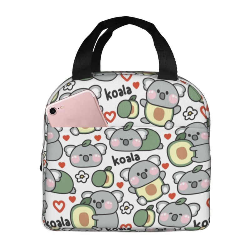 Women Bags In Australia - กระเป๋าใส่อาหารกลางวันลายโคอาล่าในกล่องอะโวคาโดสำหรับผู้หญิง กระเป๋าเก็บความเย็นลายหมีออสเตรเลีย กระเป๋าใส่อาหารแบบเก็บอุณหภูมิ กระเป๋าปิคนิคสำหรับนักเรียน
