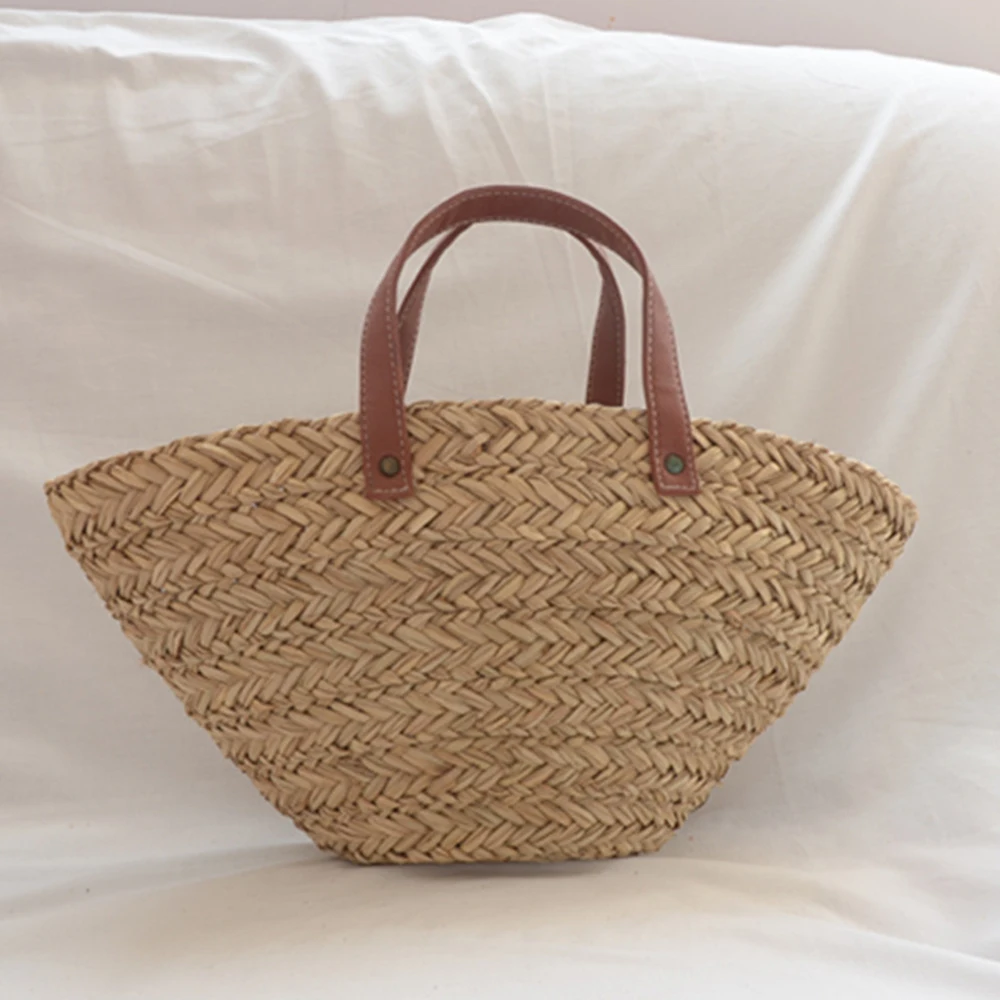 Woven Straw Bag - โบฮีเมียนฟางหวายกระเป๋าผู้หญิงออกแบบกระเป๋าเดินทางตะกร้ากระเป๋าถือและกระเป๋าสตางค์ชายหาดกระเป๋าสะพาย Tote กระเป๋านักช้อป