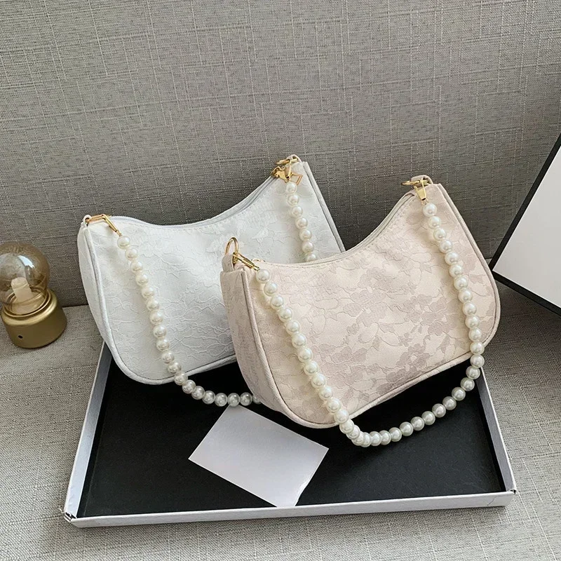 Women Bags Zara - กระเป๋าใต้วงแขนมีจีบแบบมินิมอลลิสต์ของผู้หญิงกระเป๋าสะพายข้างทรงสะพายไหล่โซ่ไข่มุกแนวย้อนยุคกระเป๋าแฟชั่นติดฝรั่งเศส