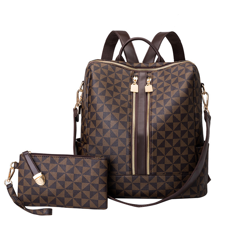 Women Bags H&M - ชุดกระเป๋าเป้สะพายหลังและกระเป๋าถือ 2 ชิ้นสําหรับผู้หญิง กระเป๋าสะพายข้างไหล่คู่กันน้ํา กระเป๋าเดินทางสตรีส่ง Co