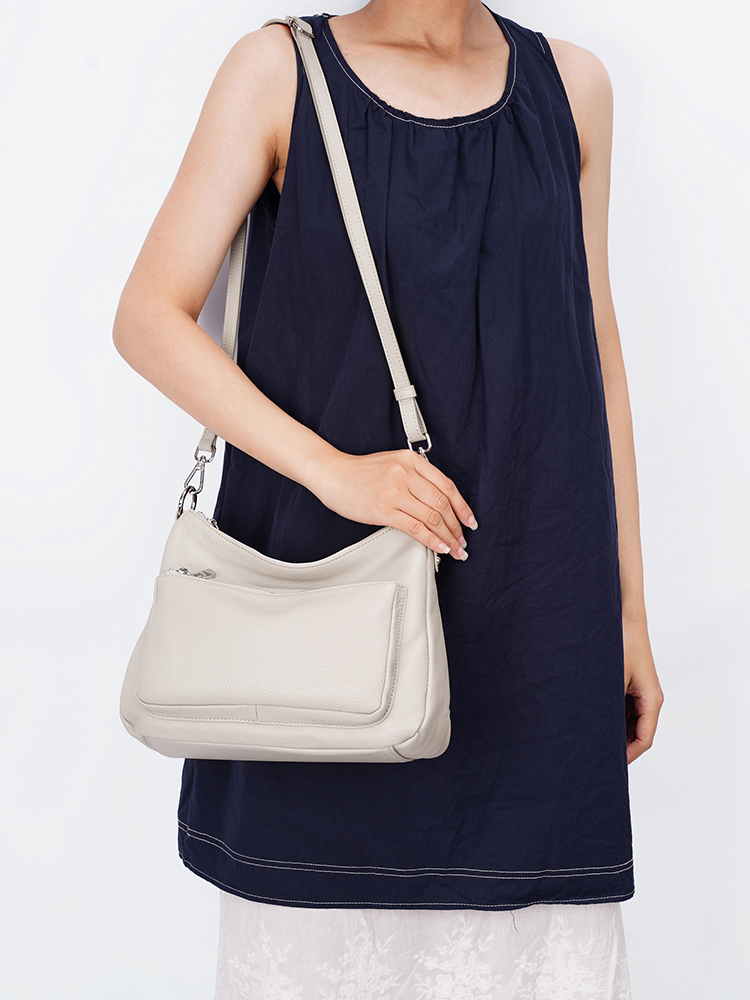กระเป๋าถือหนังวัว Zency สำหรับ - Women Bags Grey บทวิจารณ์และราคา