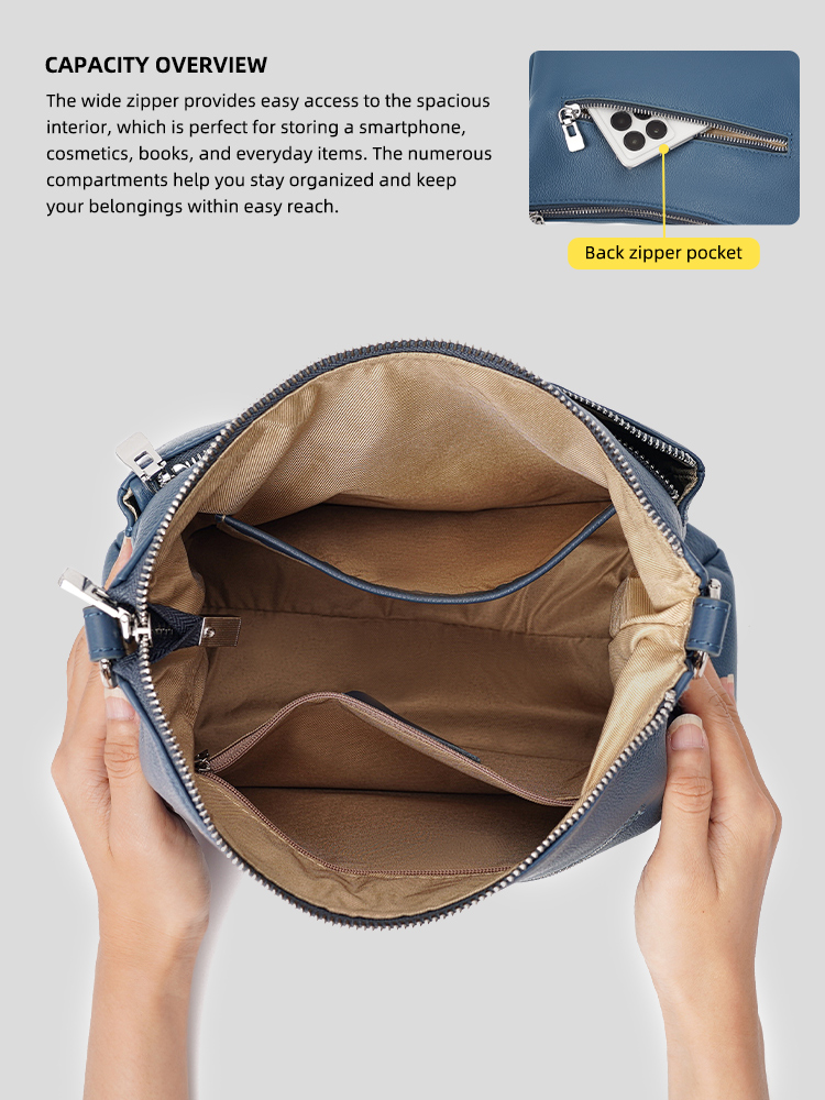 กระเป๋าถือหนังวัว Zency สำหรับ - Women Bags Grey บทวิจารณ์และราคา