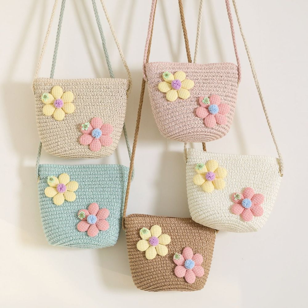 กระเป๋าสานดอกไม้ทำมือสำหรับเด็ - Woven Straw Bag บทวิจารณ์และราคา