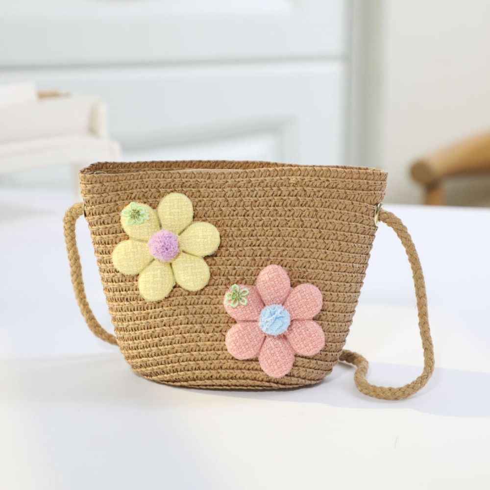 กระเป๋าสานดอกไม้ทำมือสำหรับเด็ - Woven Straw Bag บทวิจารณ์และราคา