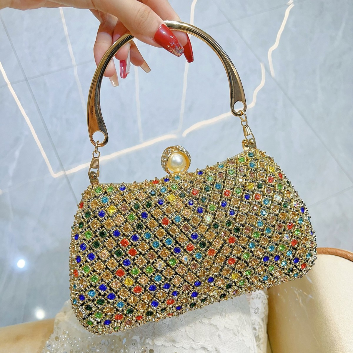 กระเป๋าคลัทช์เพชรแบบสะพายไหล่ส - Women'S Elle Bags บทวิจารณ์และราคา