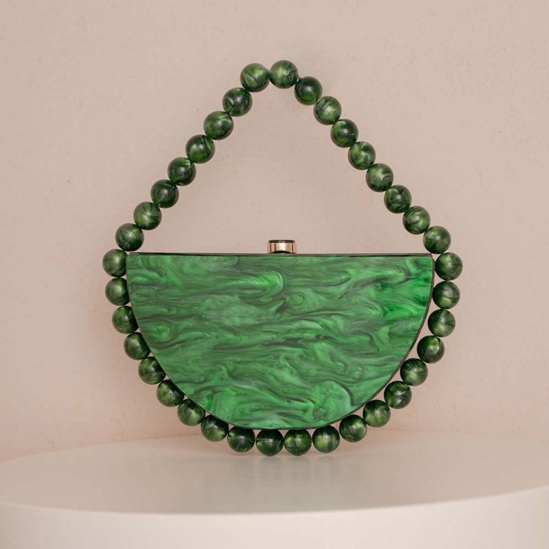กระเป๋าคลัทช์ทรงเหลี่ยมเรียบง่ - Tortoiseshell Bag Acrylic บทวิจารณ์และราคา
