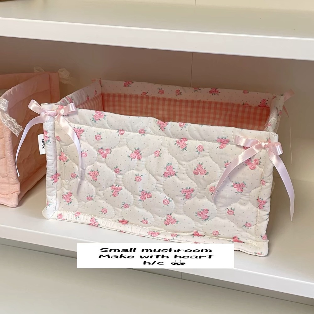 Ins ตะกร้าเก็บสแควร์ดอกไม้ผ้าฝ - Basket Bag Wicker บทวิจารณ์และราคา