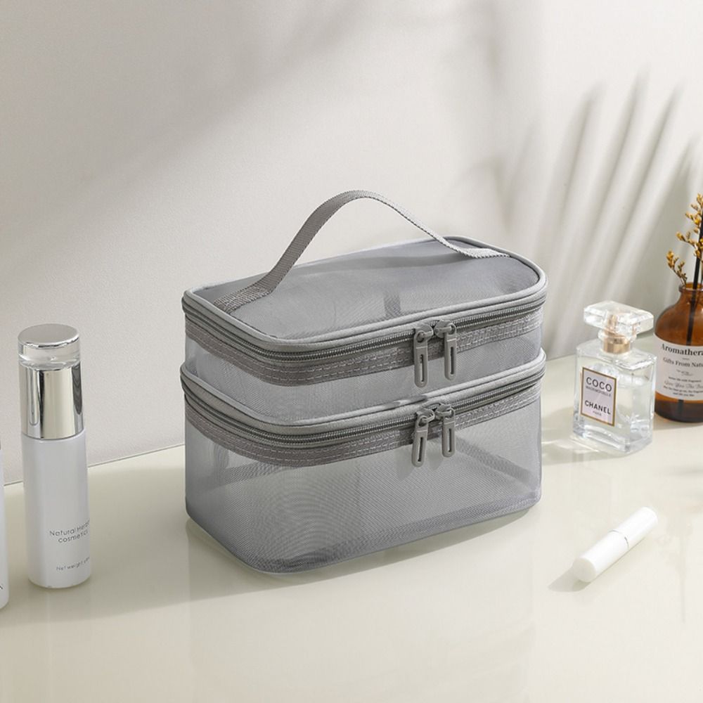 กระเป๋าเครื่องสำอางไนลอนใหม่ ส - Women Bags Grey บทวิจารณ์และราคา