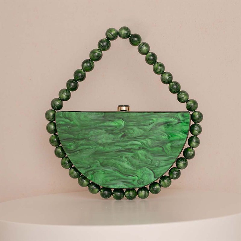 หรูหราลูกปัดมุกคลัทช์กระเป๋า,อ - Tortoiseshell Bag Acrylic บทวิจารณ์และราคา