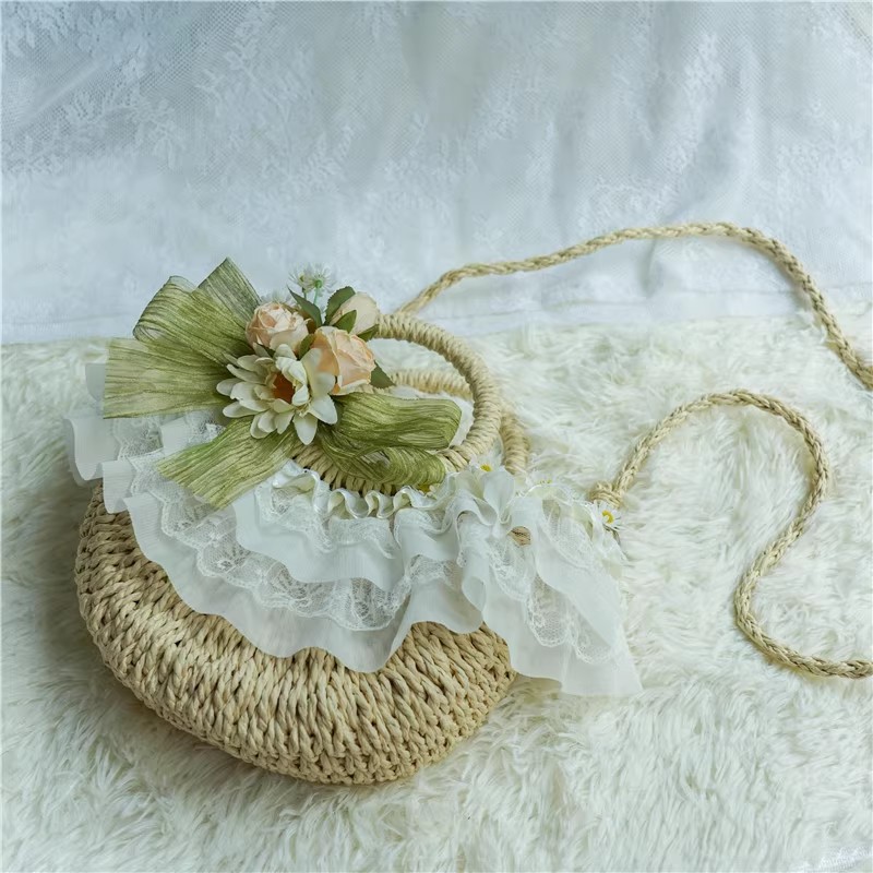 กระเป๋าสานฟางลูกไม้โลลิต้าสไตล - Woven Straw Bag บทวิจารณ์และราคา