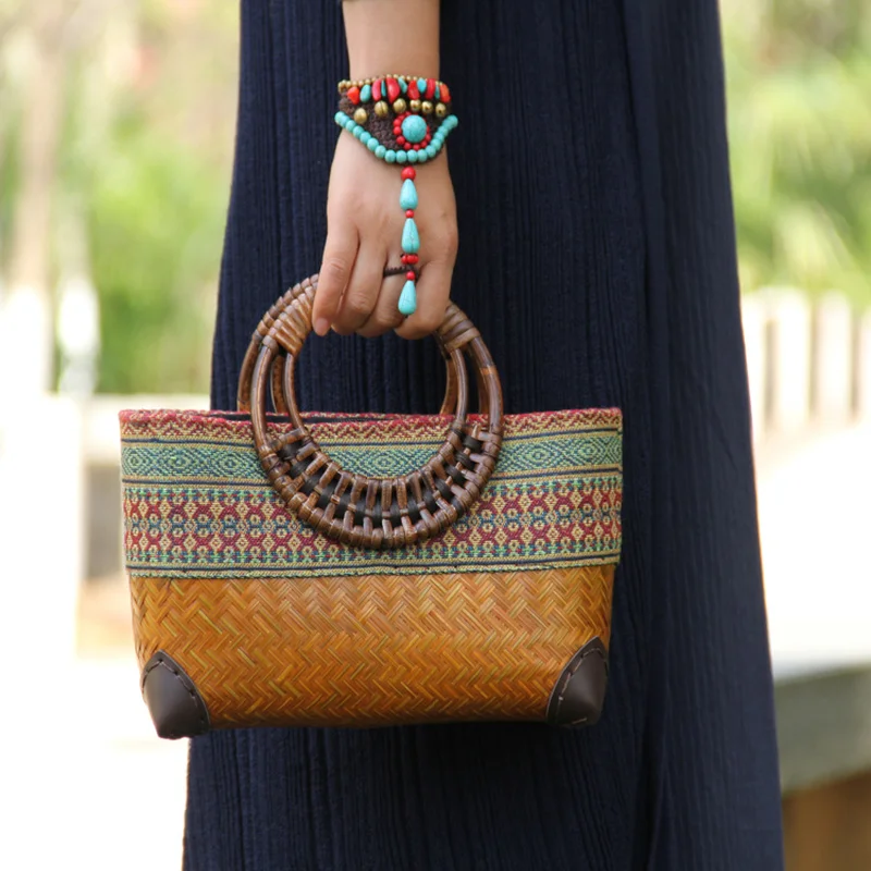 กระเป๋าสานไม้ไผ่สไตล์ญี่ปุ่นแบ - Women Bags Vietnam บทวิจารณ์และราคา