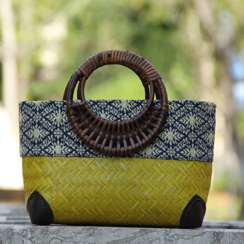 กระเป๋าสานไม้ไผ่สไตล์ญี่ปุ่นแบ - Women Bags Vietnam บทวิจารณ์และราคา