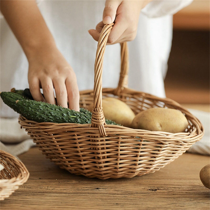ตะกร้าเก็บหวายมีหูหิ้ว, ตะกร้า - Basket Bag Wicker บทวิจารณ์และราคา