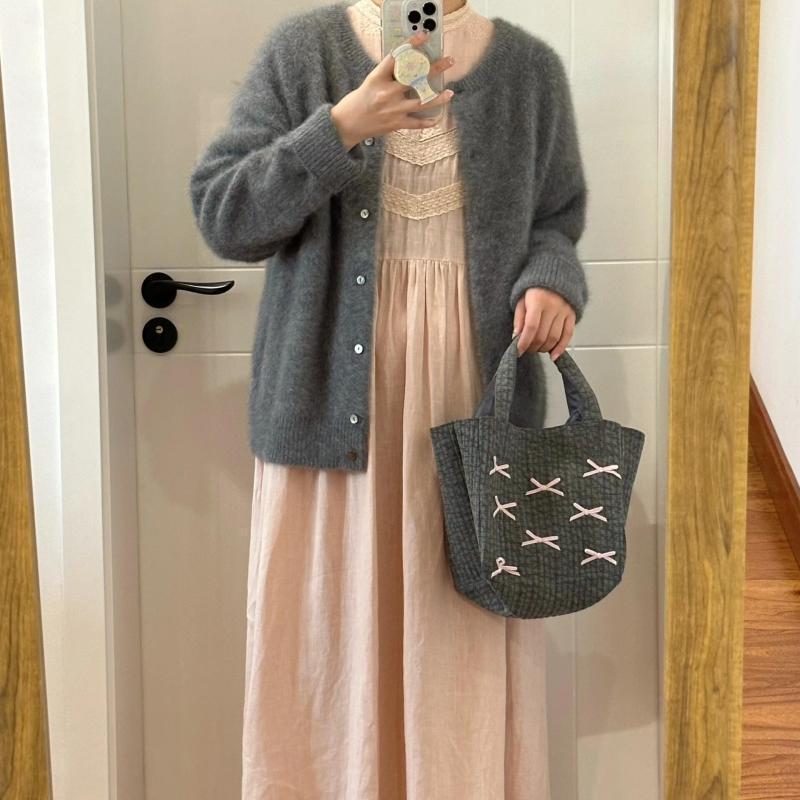 กระเป๋าโท้ทสีเทาขนาดใหญ่ กระเป - Women Bags Grey บทวิจารณ์และราคา