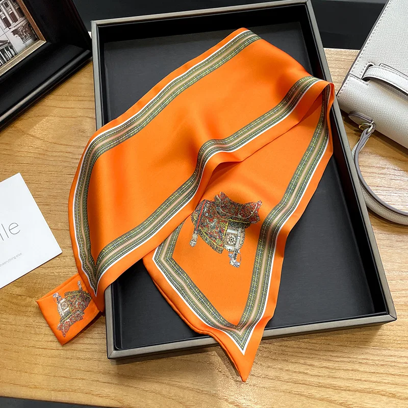 ผ้าพันคอผ้าไหมเข้ารูปพิมพ์ลายย - Women Bags Office บทวิจารณ์และราคา