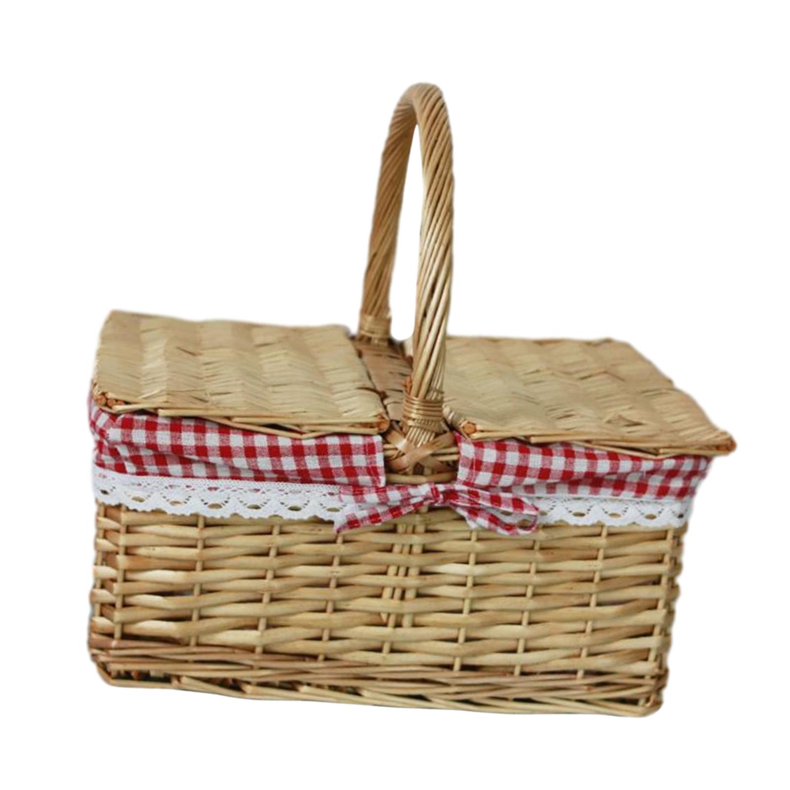 ตะกร้าปิกนิก ตะกร้าหวายสําหรับ - Basket Bag Wicker บทวิจารณ์และราคา