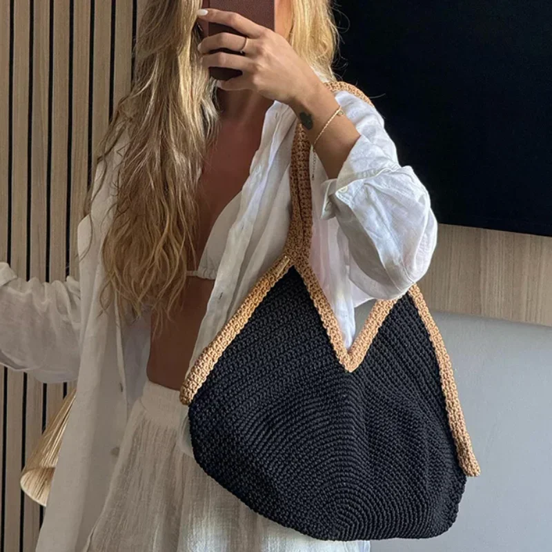 กระเป๋าถือสานมือใหม่ล่าสุดสำหร - Woven Straw Bag บทวิจารณ์และราคา